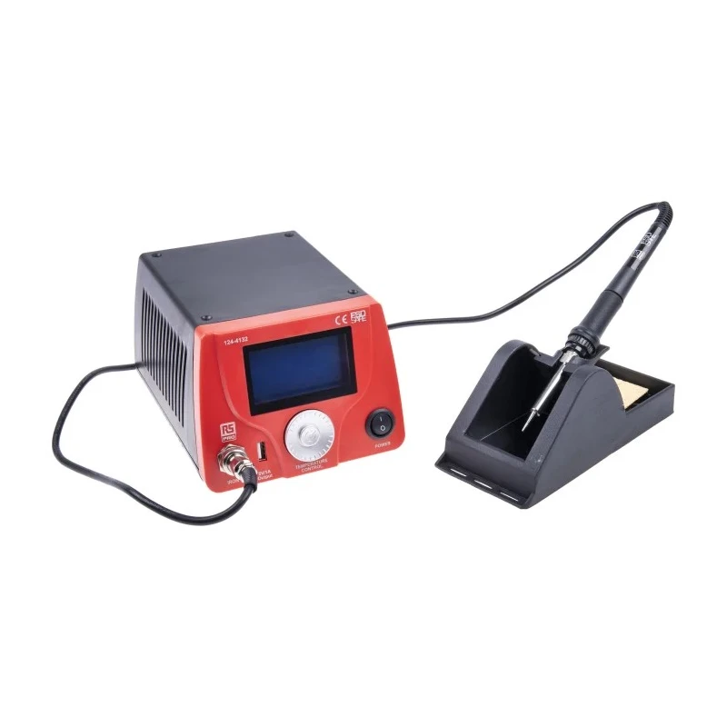RS PRO Soldering Station 60 W, 220V, 240V, LCD Display, ESD Safe 124-4132