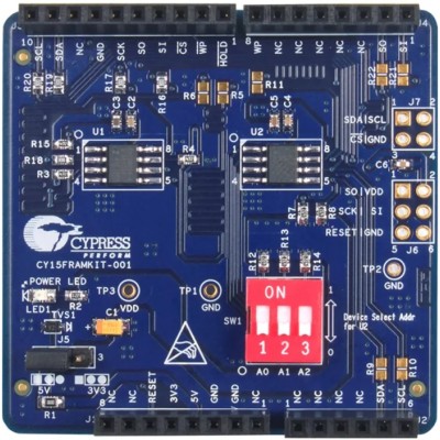Infineon Arduino-Compatible Serial F-RAM Development Kit 3.3 V / 5 V CY15FRAMKIT-001