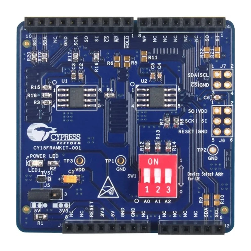 Infineon Arduino-Compatible Serial F-RAM Development Kit 3.3 V / 5 V CY15FRAMKIT-001