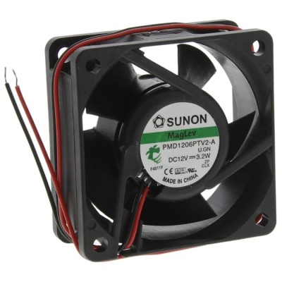 Sunon PMD Series High Pressure Axial Fan 12V DC 3.2 W 53.5 m³/h 60 mm Square Frame PMD1206PTV2-A.U.GN