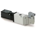 SMC Pneumatic Solenoid Valve 3/2 NC Single Solenoid G Threaded Port 3/8 in Die Cast Aluminium Body 24V VP500 