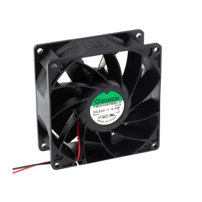 Sunon PMD Series High Pressure DC Axial Fan 24V dc 6 W 156 m³/h 250 mA Max 92 mm Square Frame PMD2409PMB3-A(2).GN