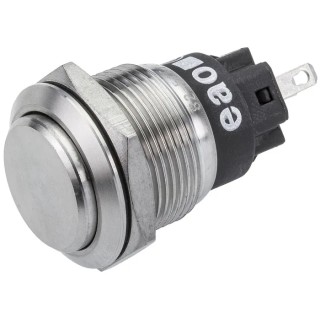 EAO 82 Series Silver Momentary Push Button Switch, Panel Mount, 19 mm Cutout, SPDT, IP65 IP67, Snap Action 82-5161.1000