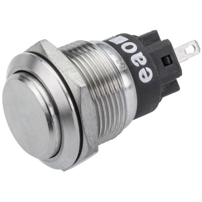 EAO 82 Series Silver Momentary Push Button Switch, Panel Mount, 19 mm Cutout, SPDT, IP65 IP67, Snap Action 82-5161.1000