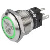 EAO 82 Series Illuminated Momentary Push Button Switch Panel Mount, 19 mm Cutout, SPDT Contact, Green LED 82-5153.1133.B097