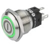 EAO 82 Series Illuminated Momentary Push Button Switch Panel Mount 19 mm Cutout SPDT Green LED IP65 IP67 82-5153.1133.B001