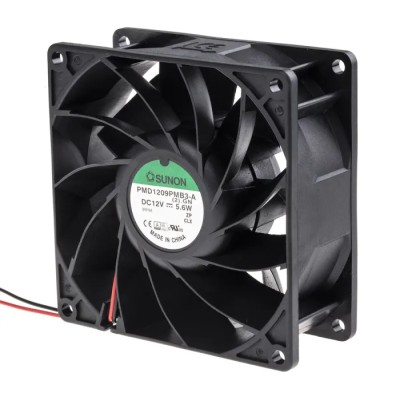 Sunon PMD Series Axial Fan 12V DC 5.6W 155.9 m³/h Airflow 92mm x 92mm x 38mm PMD1209PMB3-A(2).GN
