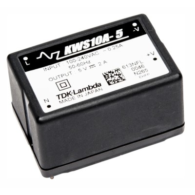 TDK-Lambda Encapsulated PCB Mount Switching Power Supply 12V dc, 10.8W, 900mA, Universal Input Voltage KWS10A-12
