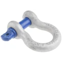 RS Pro Bow Shackle Alloy Steel 6.5 t Hot Dip Galvanised Screw Pin 22mm Diameter 37mm Jaw Width 25mm Pin Diameter 124-4818