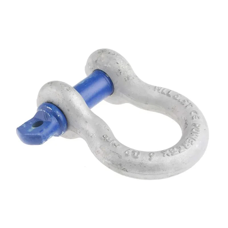 RS Pro Bow Shackle Alloy Steel 6.5 t Hot Dip Galvanised Screw Pin 22mm Diameter 37mm Jaw Width 25mm Pin Diameter 124-4818