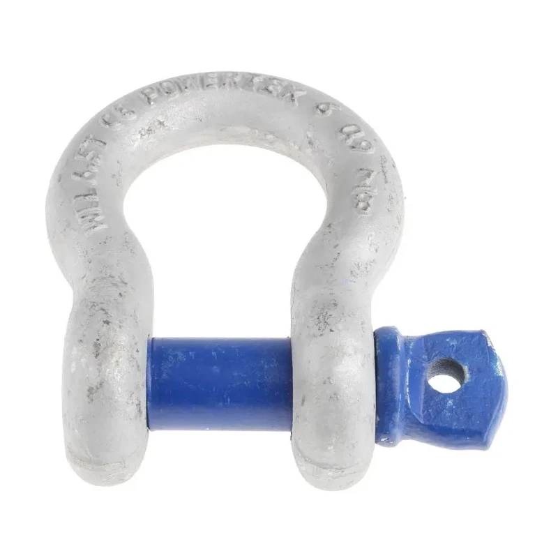 RS Pro Bow Shackle Alloy Steel 6.5 t Hot Dip Galvanised Screw Pin 22mm Diameter 37mm Jaw Width 25mm Pin Diameter 124-4818