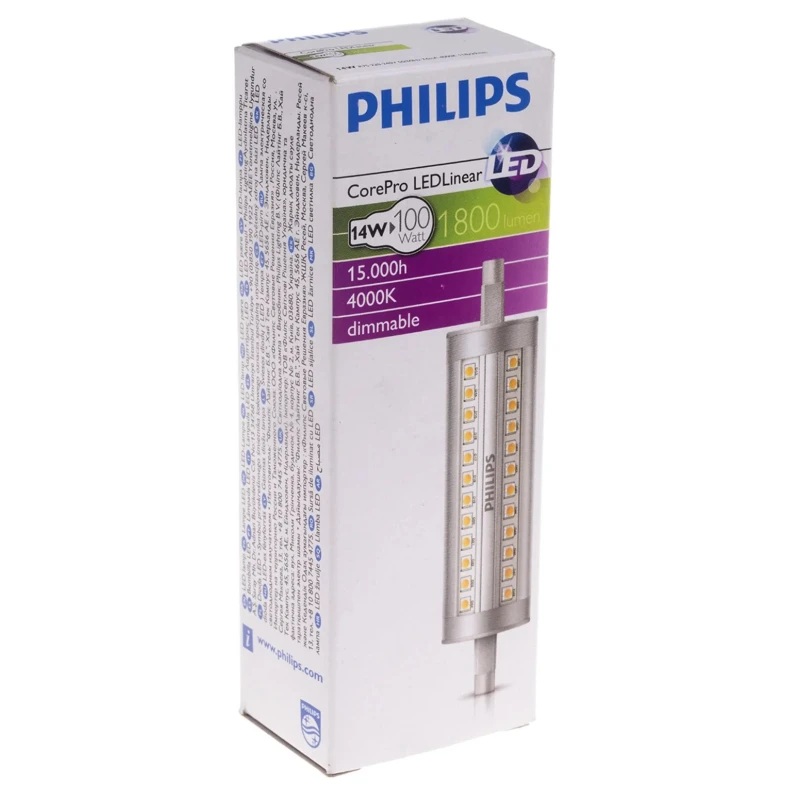 Philips Lighting CorePro Linear R7S PL LED Lamp 14 W 240 V 1800 lm 4000K Cool White 15000h Lifespan 8718696578810
