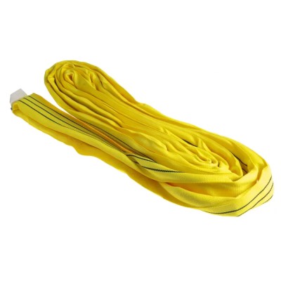 RS PRO 6 m Yellow Lifting Sling Round, 3 t Safe Working Load Polyester Endless Sling 124-4870