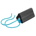 RS PRO Rubber Wheel Chock 250 mm x 150 mm x 170 mm Black Hard-Wearing Rubber Triangular Wheel Stopper 124-4457