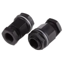 RS PRO Black Plastic Cable Gland M16 Thread 7 mm Min., 10.5 mm Max. Diameter IP55 127-091