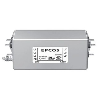 TDK Chassis Mount 3 Phase EMC Filter 20 A 520V AC 50Hz/60Hz Terminal Block B84143A0020A166