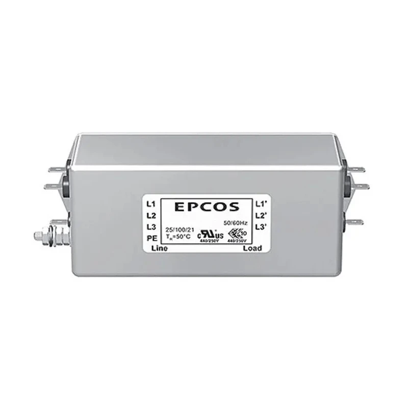 TDK Chassis Mount 3 Phase EMC Filter 20 A 520V AC 50Hz/60Hz Terminal Block B84143A0020A166
