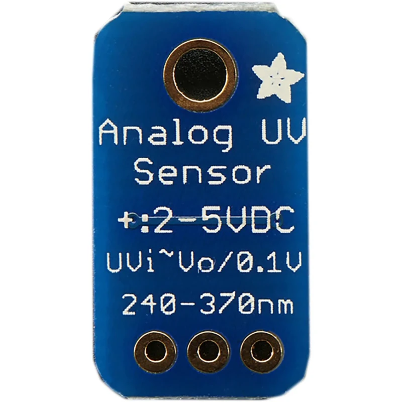 ADAFRUIT INDUSTRIES Sensor Development Tool UV B Analog UV Light Sensor Breakout Module 10x19x2mm 0.7g 1918