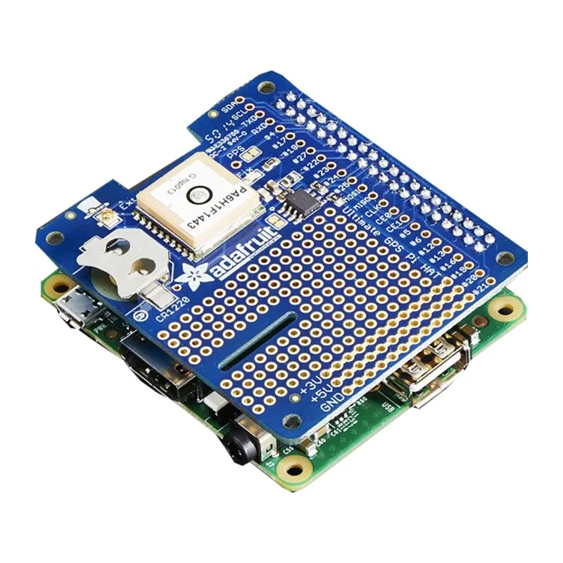 ADAFRUIT INDUSTRIES Ultimate GPS HAT for Raspberry Pi 165 dBm Sensitivity 10 Hz Updates Model 2324