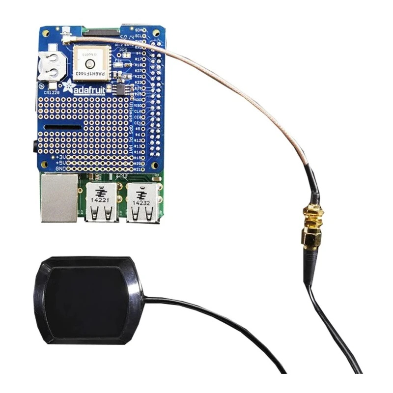ADAFRUIT INDUSTRIES Ultimate GPS HAT for Raspberry Pi 165 dBm Sensitivity 10 Hz Updates Model 2324