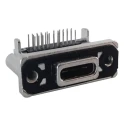 Amphenol Communications Solutions Right Angle PCB Female USB Type C USB 2.0 Connector IP67 MUSBR-M1C1-M0