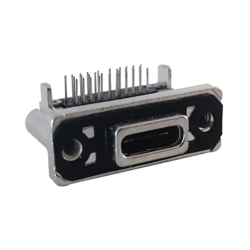 Amphenol Communications Solutions Right Angle PCB Female USB Type C USB 2.0 Connector IP67 MUSBR-M1C1-M0