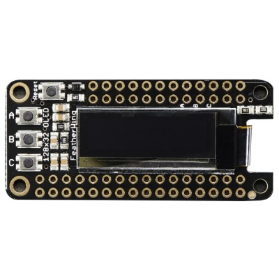 ADAFRUIT INDUSTRIES OLED FeatherWing 1 inch 128x32 Monochrome OLED Display Add On Board for Feather Boards 2900