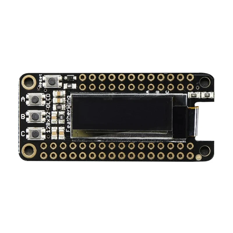 ADAFRUIT INDUSTRIES OLED FeatherWing 1 inch 128x32 Monochrome OLED Display Add On Board for Feather Boards 2900