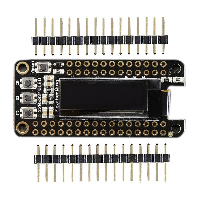 ADAFRUIT INDUSTRIES OLED FeatherWing 1 inch 128x32 Monochrome OLED Display Add On Board for Feather Boards 2900