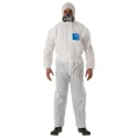 Microgard White Industrial Overall Size Medium 92 to 100 cm Chest Anti-Static Silicone Free SMS Fabric WH15S-00111-03