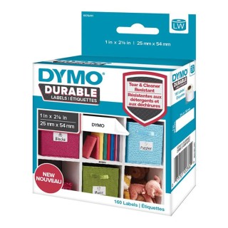 Dymo White Label Roll 54 mm Width 160 Per Roll Durable Plastic Material FSC Certified 2112283