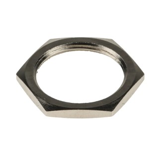 RS PRO Nickel Plated Brass Cable Gland Locknut M25 Thread 3.5 mm Pitch 127-489