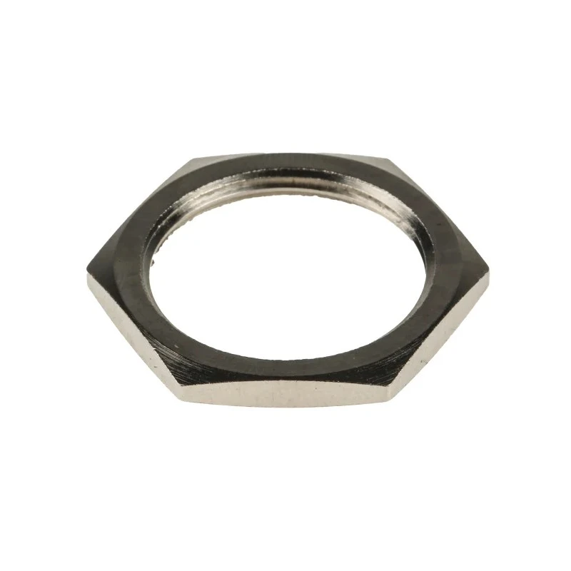 RS PRO Nickel Plated Brass Cable Gland Locknut M25 Thread 3.5 mm Pitch 127-489