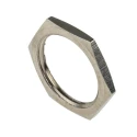 RS PRO Nickel Plated Brass Cable Gland Locknut M25 Thread 3.5 mm Pitch 127-489