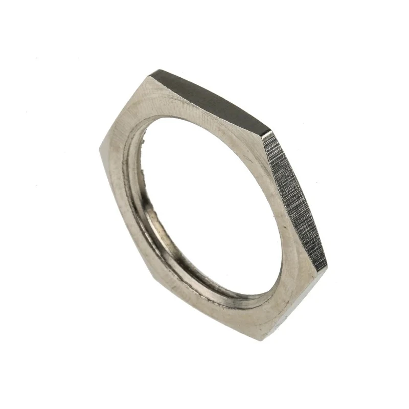 RS PRO Nickel Plated Brass Cable Gland Locknut M25 Thread 3.5 mm Pitch 127-489