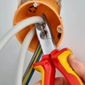 Knipex 1-Piece Stripping & Drawing Plier, Insulated Comfort Grip, Vanadium Steel, 165mm Overall Length VDE 1000V 13 46 165