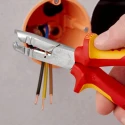 Knipex 1-Piece Stripping & Drawing Plier, Insulated Comfort Grip, Vanadium Steel, 165mm Overall Length VDE 1000V 13 46 165