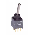 NKK Switches Process Sealed Subminiature Antistatic Toggle Switch DPDT On-Off-On 28 V DC/AC PCB Mount B28AP