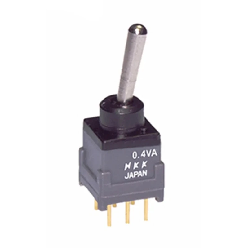 NKK Switches Process Sealed Subminiature Antistatic Toggle Switch DPDT On-Off-On 28 V DC/AC PCB Mount B28AP