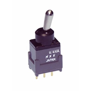 NKK Switches Process Sealed Subminiature Antistatic Toggle Switch, PCB Mount, On-Off-On SPDT, 28V dc/ac, Through Hole B19JP