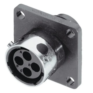 Souriau Sunbank by Eaton Circular Connector 12 Contacts Flange Mount Plug Female IP65 2kV Crimp UTG01412SH