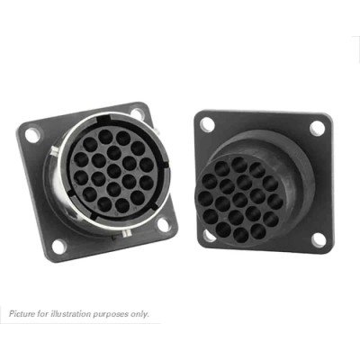 Souriau Sunbank by Eaton Circular Connector, 19 Contacts, Flange Mount, Plug Female, IP65 Rating, Thermoplastic UTG01619SH