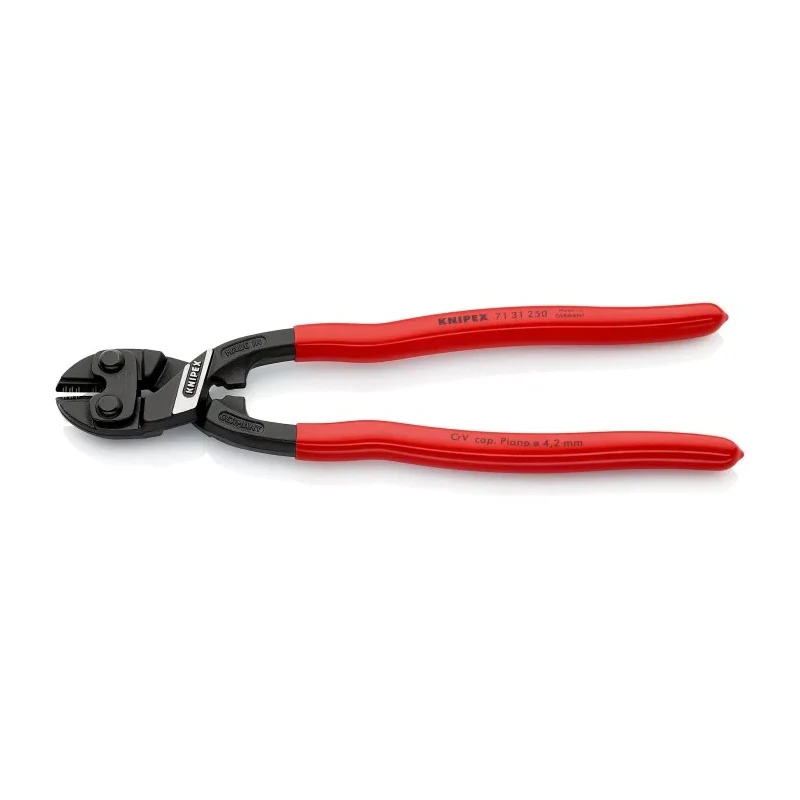 Knipex Compact Bolt Cutter 250 mm Overall Length 6 mm Cutting Capacity Plastic Grip Plastic Handle Chrome Vanadium 71 31 250