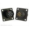 Souriau Sunbank by Eaton Circular Connector, 7 Contacts, Flange Mount, Standard Size, Plug, Female, IP68 IP69K UTS010E7S