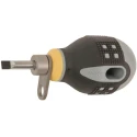 Bahco Stubby Screwdriver, 25 mm Alloy Steel Blade, Insulated, 83mm Overall Length TAHBE-8350