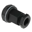 RS PRO Black Plastic Cable Gland M20 Thread, 7 mm Min. to 10.5 mm Max. Cable Diameter, IP55, Locknut Included 127-631