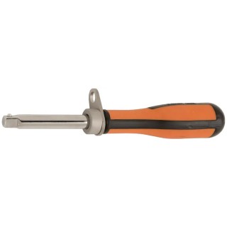 Bahco 1/4 in Square Socket Holder Handle, Polished Alloy Steel, 150mm Overall TAH6956