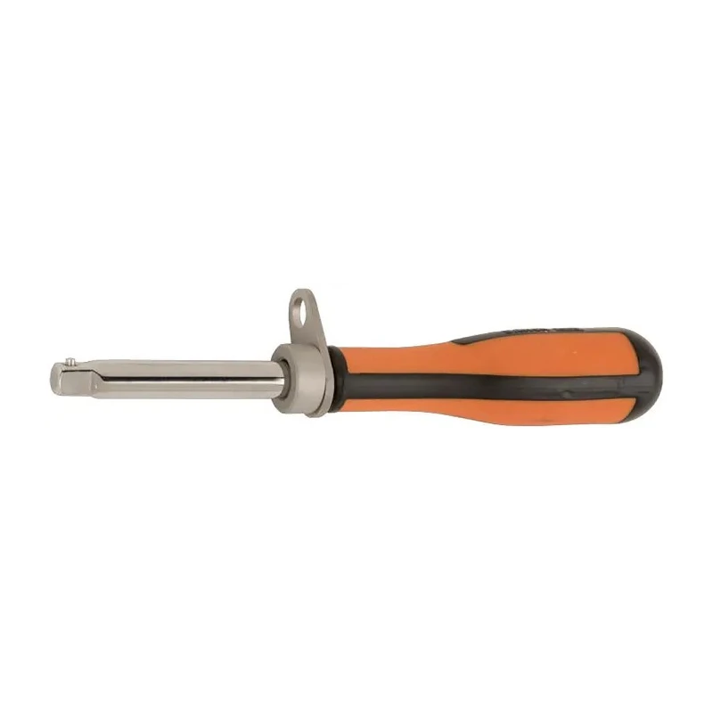 Bahco 1/4 in Square Socket Holder Handle, Polished Alloy Steel, 150mm Overall TAH6956