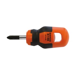 Bahco Stubby Screwdriver PH2 Tip 25 mm Blade Alloy Steel Rubber Grip Spain B195.002.025