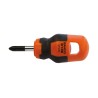 Bahco Stubby Screwdriver PH2 Tip 25 mm Blade Alloy Steel Rubber Grip Spain B195.002.025